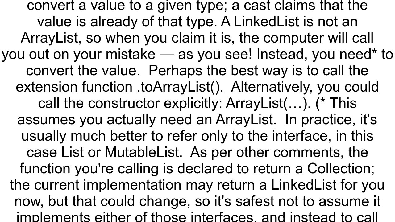 Kotlin Convert Collection to Array List