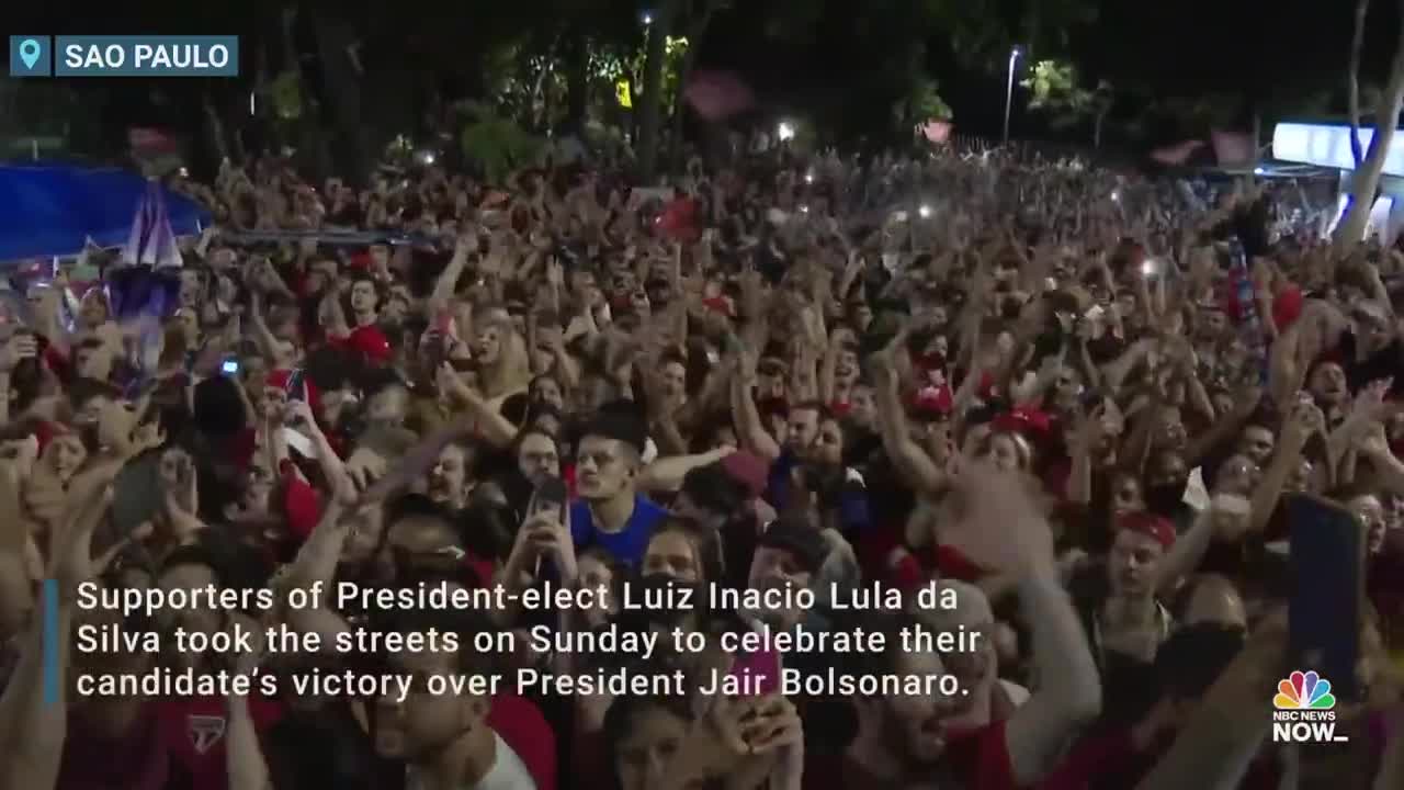 Supporters Of Brazil’s President-Elect Lula da Silva Celebrate Victory Over Bolsonaro