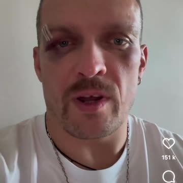 Usyk with a video message on Instagram today after beating Fury