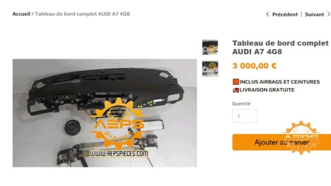 AEPSPIECES.COM - Tableau de bord complet AUDI A7 4G8
