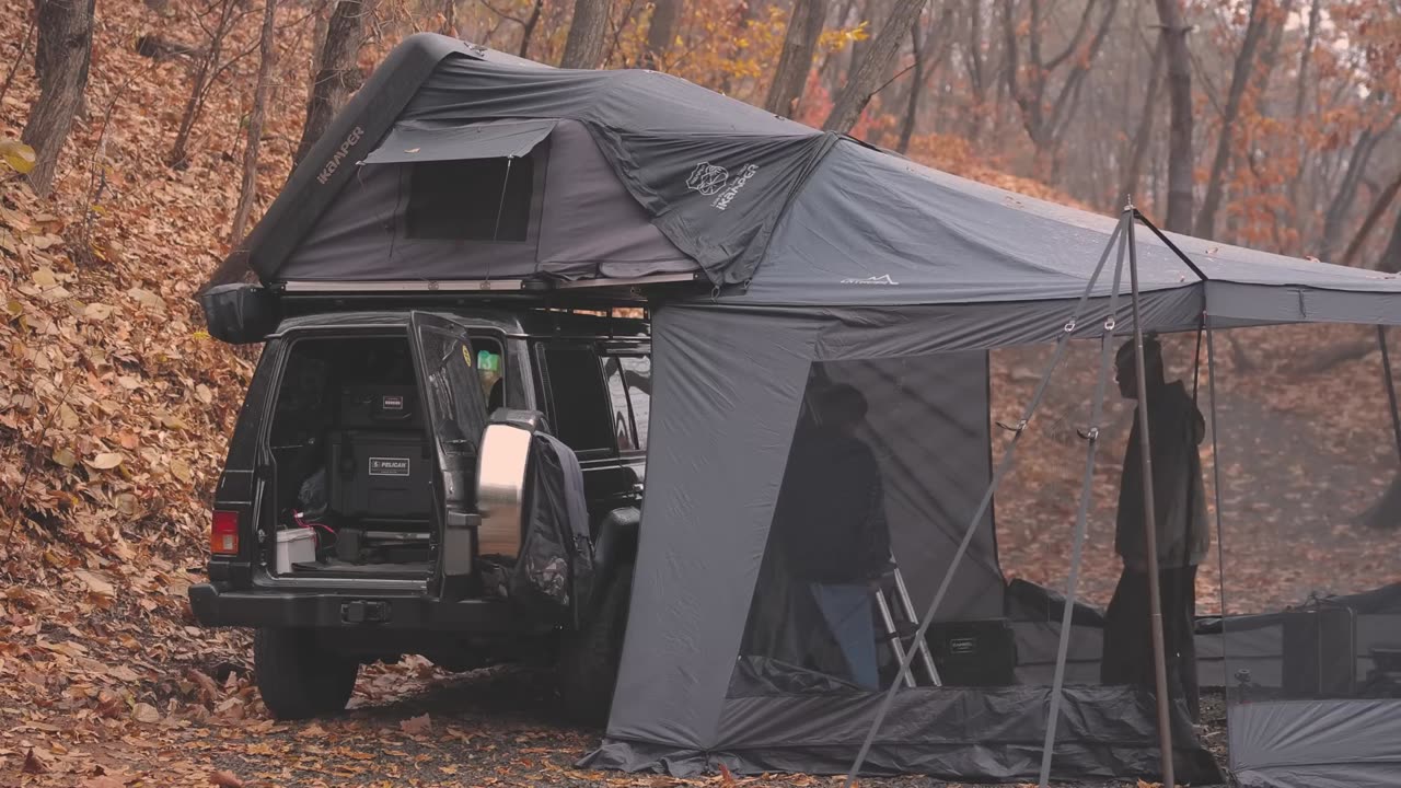 Heavy Rain Camping | Cozy night with the sound of rain in the Storm