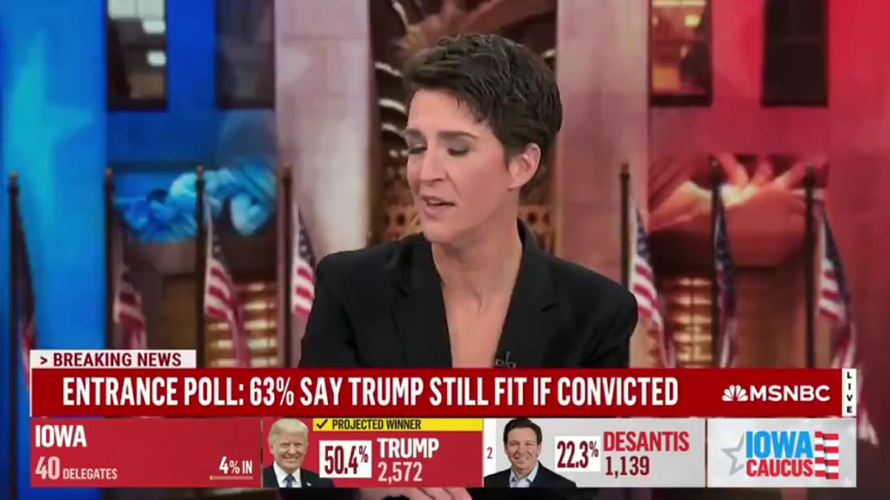 Rachel Maddow has a meltdown after Trump wins in the Iowa caucuses.