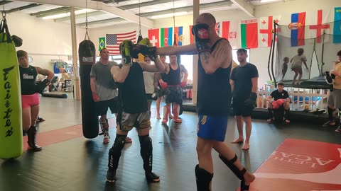 Muaythai 8 count strike elbow punch knee kick lethal limbs academy