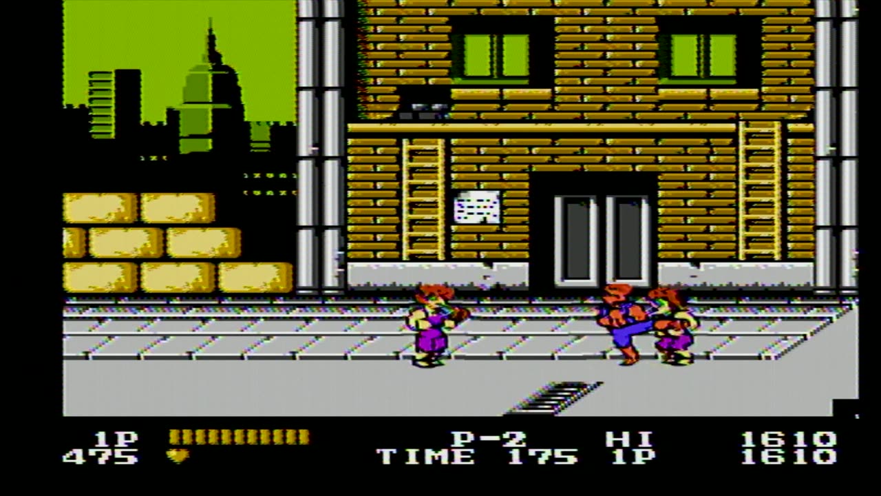 Playing Double Dragon In Retro Console Game HD Video