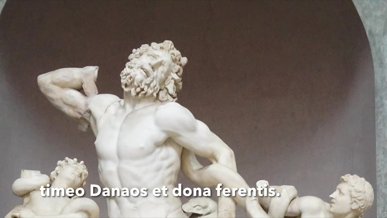 P. Vergilius Maro, Aeneid II, 49: timeo Danaos et dona ferentis. #Laocoön #Aeneid #EDU #Latina