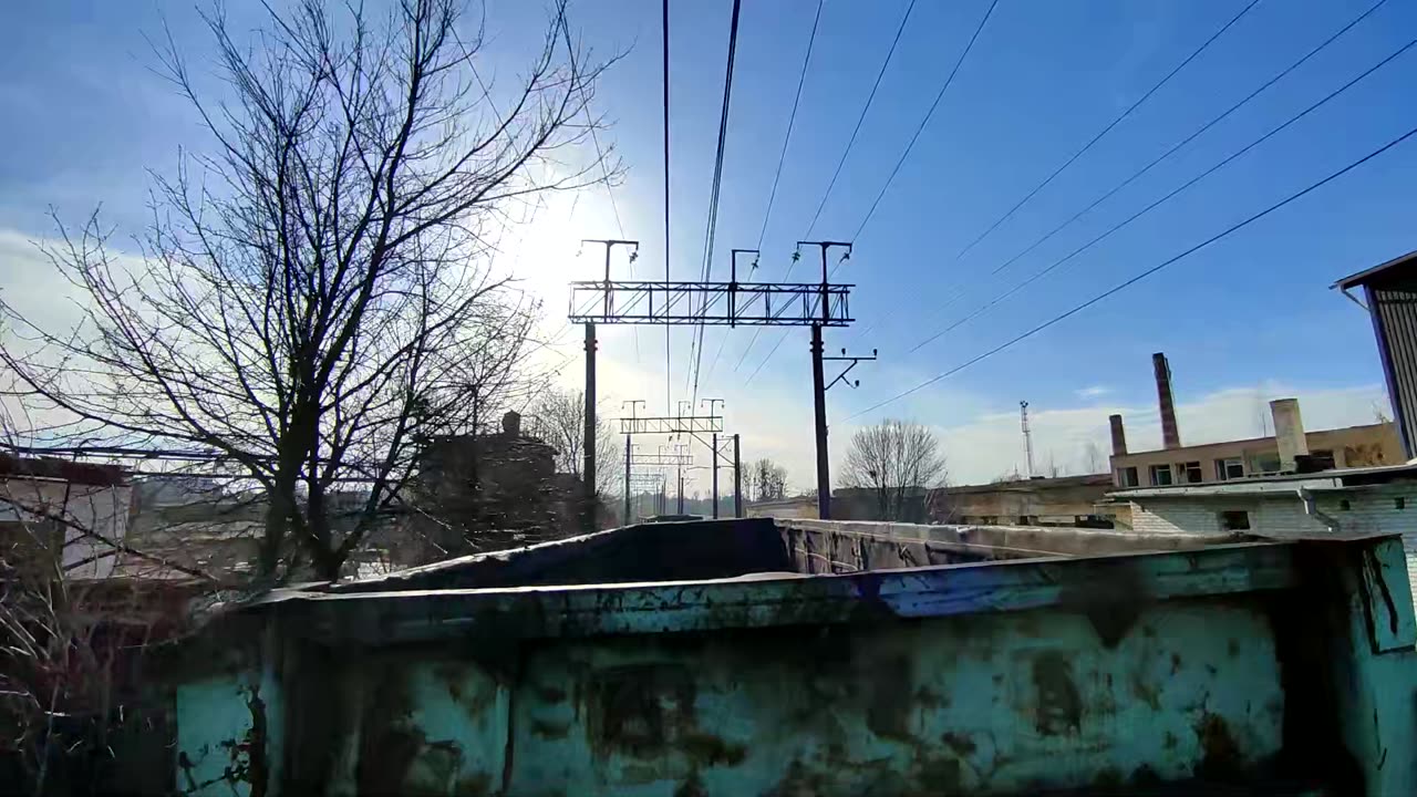 Freight train ride in Ukraine