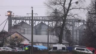 'Monstrous cloud' as missile hit Polish village