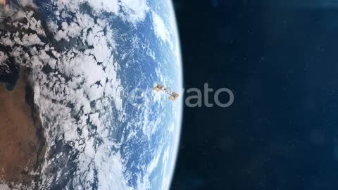 The International Space Station in Orbit of Planet Earth