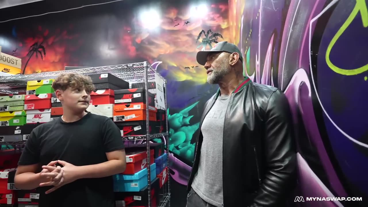 Dave Bautista Goes Shopping For Sneakers With CoolKicks