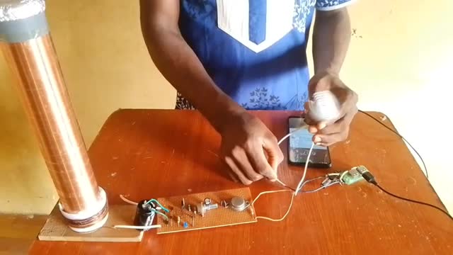 Wireless electricity with tesla coil