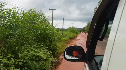 Cambodia 7 years ago most roads are paved now