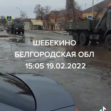 Footage uploaded 12 hours ago shows another military column with a Msta-B howitzer and "Z" markings