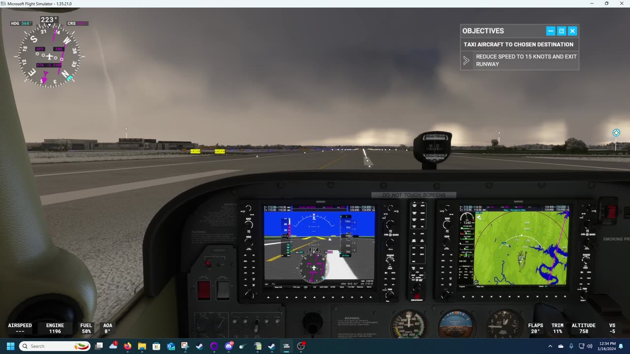 MS Flight Sim - Chattanooga to Knoxville Jan15th 2024