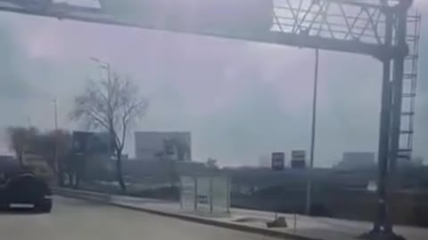 Russian vehicles on the district line near Kiev