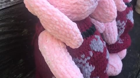 A Pair of Holly the Christmas Bunnies