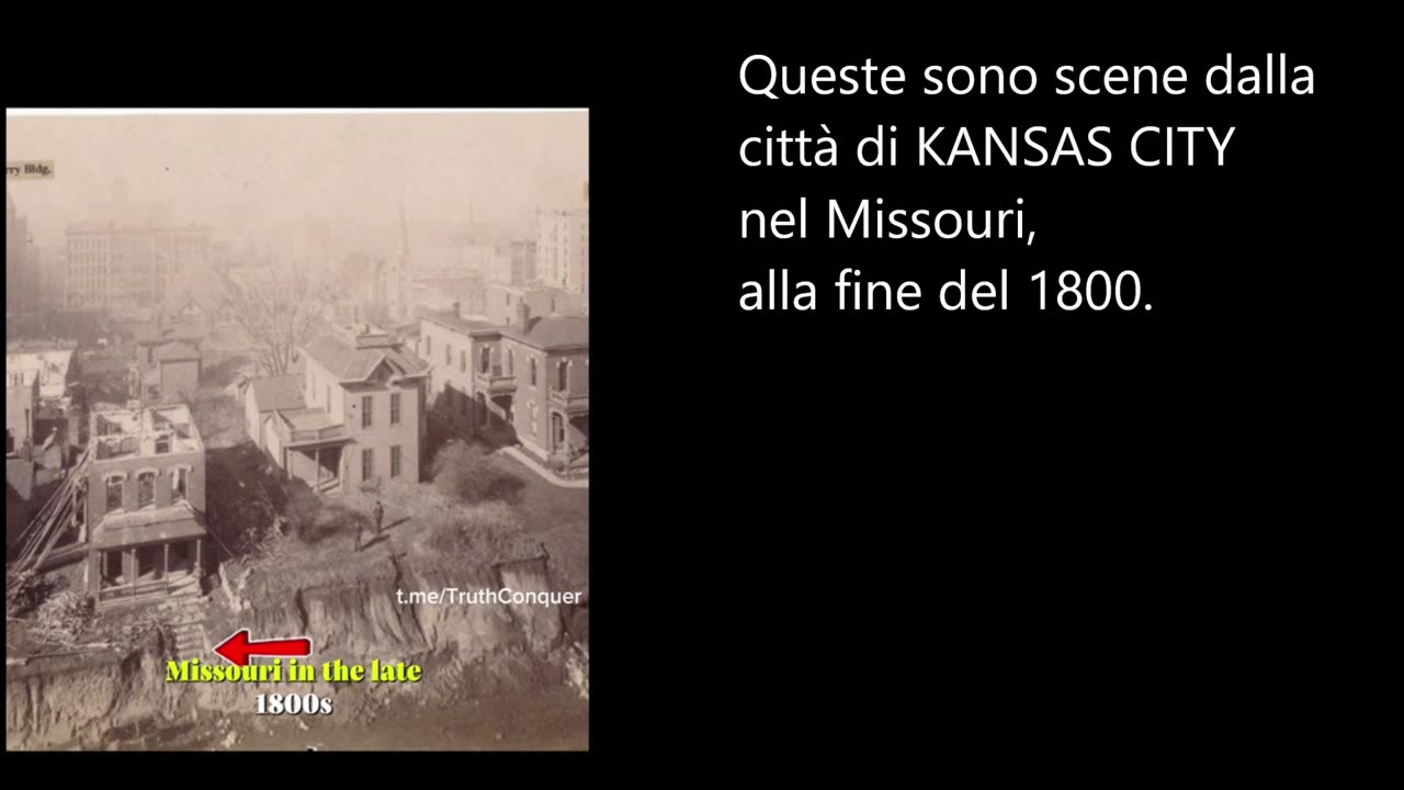 Immagini da Kansas city a fine 1800, mostrano ancora tracce del diluvio di fango