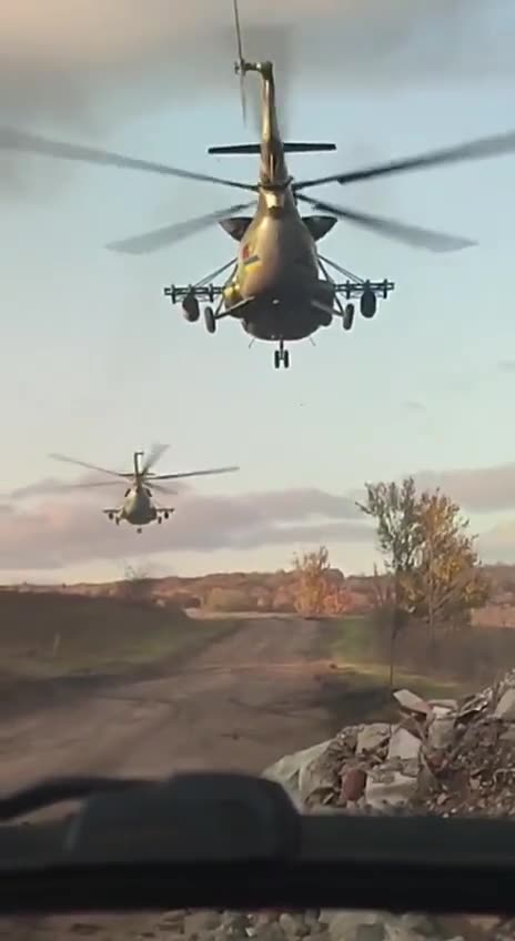 Footage from Ukrainian Helicopter Pilots