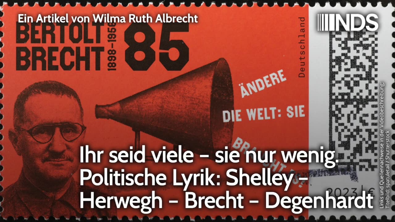 Ihr seid viele – sie nur wenig. Politische Lyrik: Shelley – Herwegh – Brecht – Degenhardt@NDS