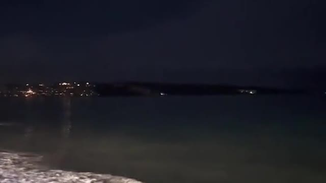 The waves at night