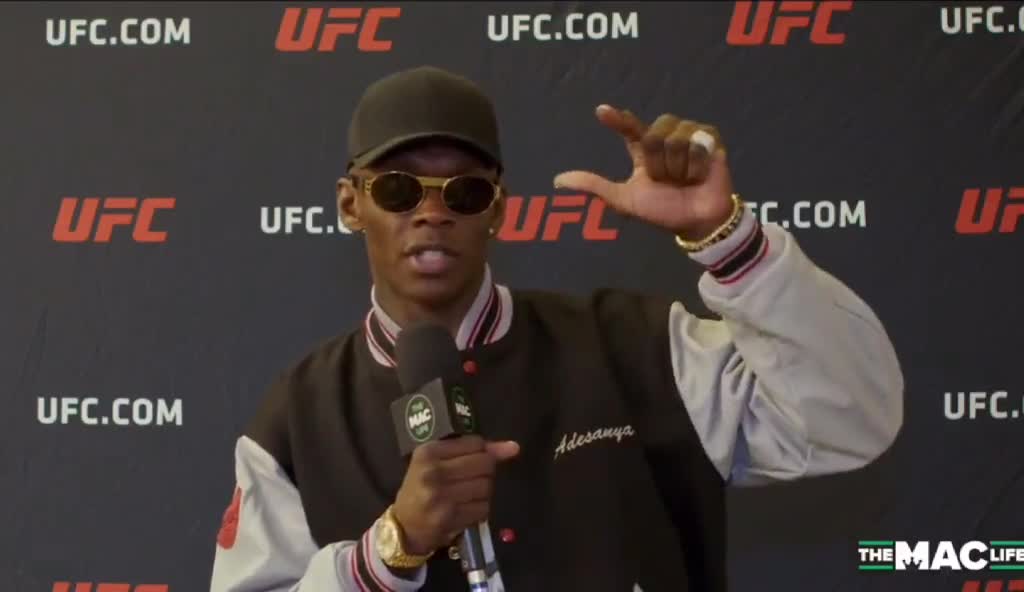 UFC Middleweight Champion Israel Adesanya "where's the list?"