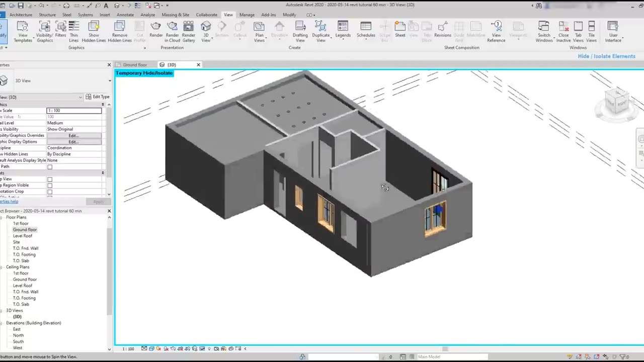 Revit - Complete tutorial for Beginners - Vol.1 Revit Architecture Essentials