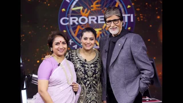 Pregnant Kajol masti with Amitabh bachchan and doing lot of fun!!