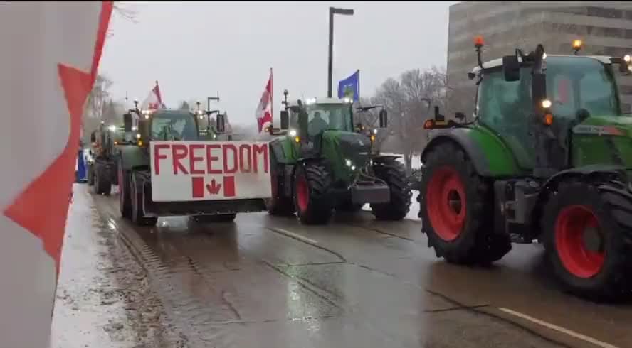 Convoy for freedom hits Alberta, all major cities hit by freedom protesters 🙏🏻