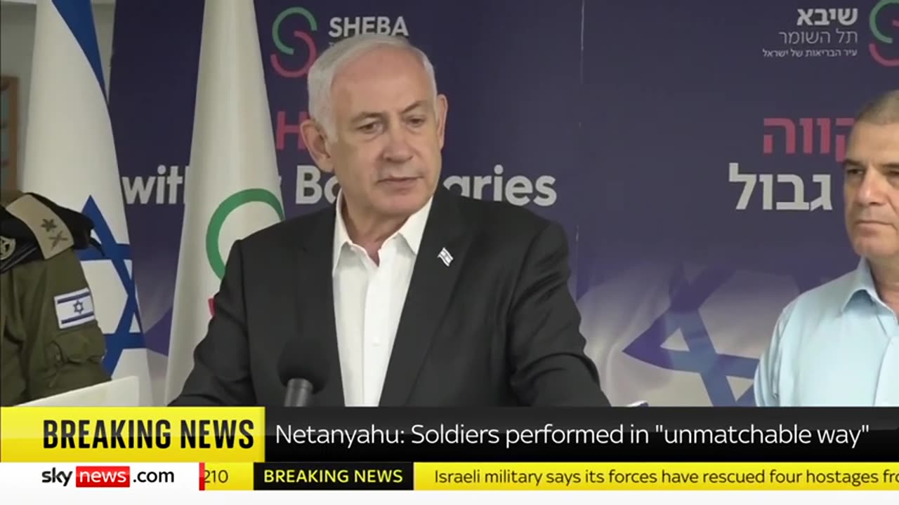 Israel hostage rescue operation required 'ingenuity and courage' says Benjamin Netanyahu Sky News