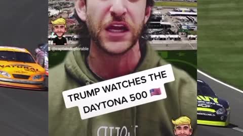 Donald Trump on the Daytona 500 - Sleepy Joe forces less miles due to gas prices.