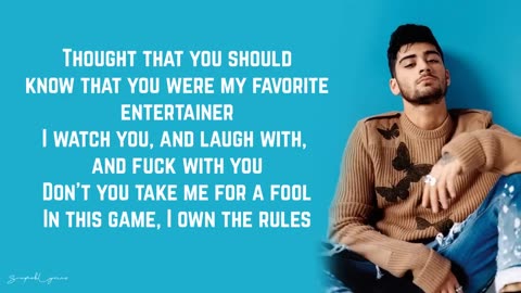 ZAYN - Entertainer (Lyrics) song