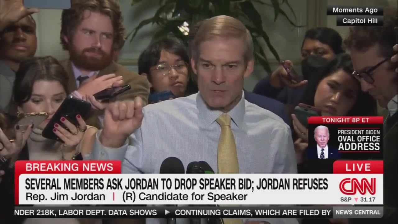 Jordan: I'm still running for speaker. I plan to go to the floor and get the votes