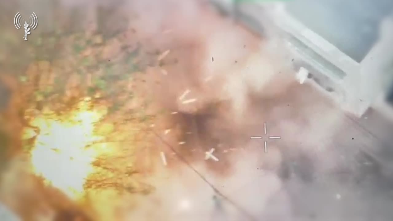 IDF Drone Strike on a Group of Militants Planting IEDs