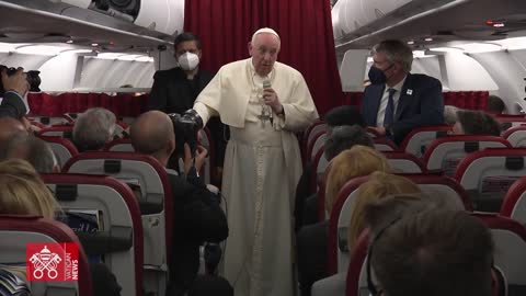 Pressekonferenz Papst Franziskus Malta Rückreise 3. April 22
