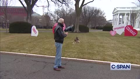 President Biden and First Lady View White House Valentine's Day Decorations