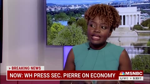 Revisionist History: Karine Jean-Pierre Claims "Economy Was At A Freefall" When Biden Took Office