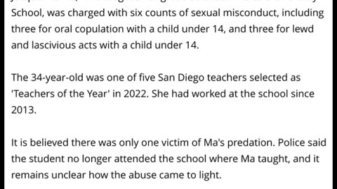 San Diego Elementary School Teacher Of The Year Charged With S*xually Abusing Child Under Age Of 14