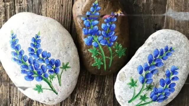 Elegant And Adorable door painting on rock and stone