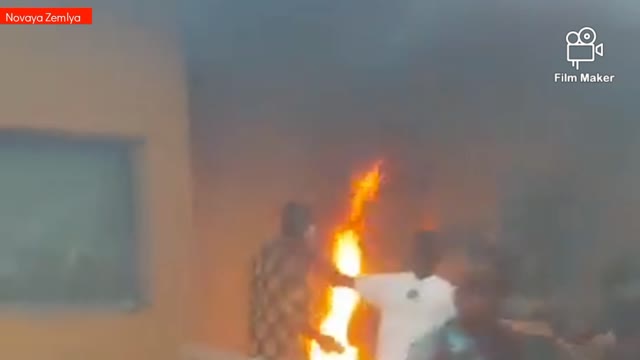 Protesters put fires on French Embassy after successful coup in Burkina Faso Africa