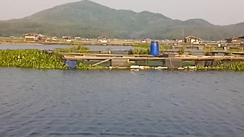 floating net pool above the reservoir