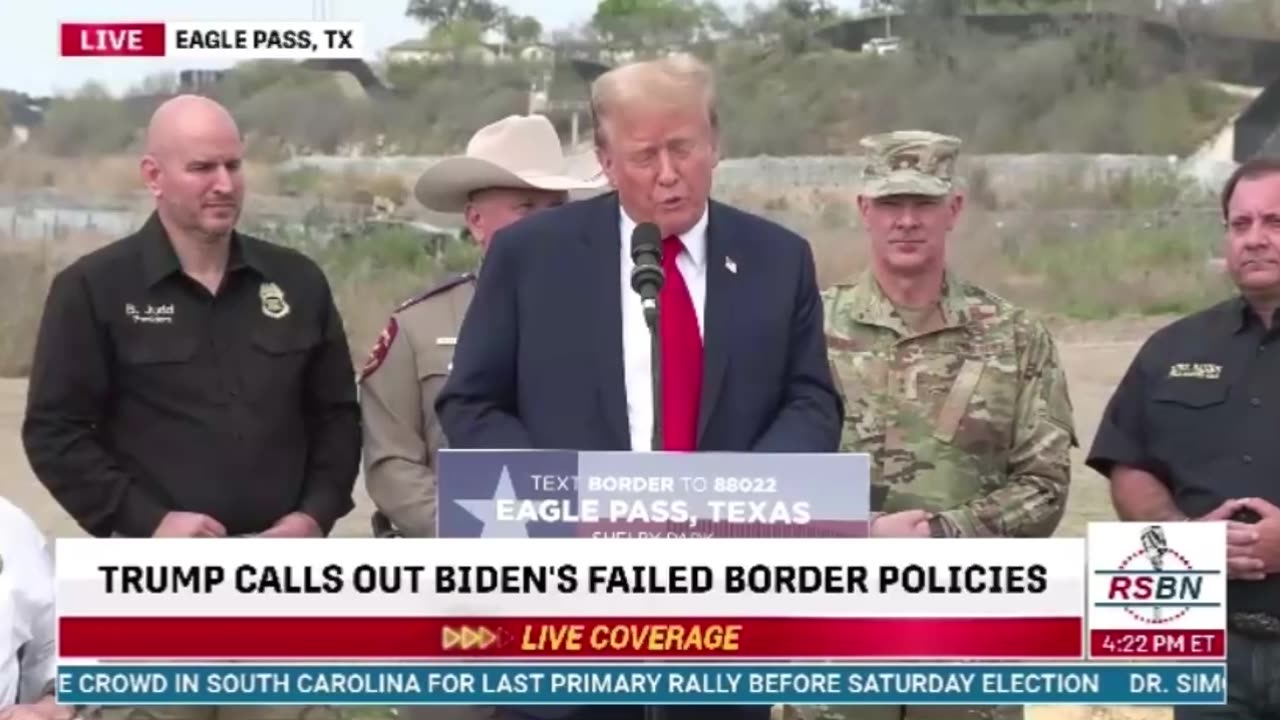 Trump Visits the Border at Eagles Pass, Texas - February 29, 2024