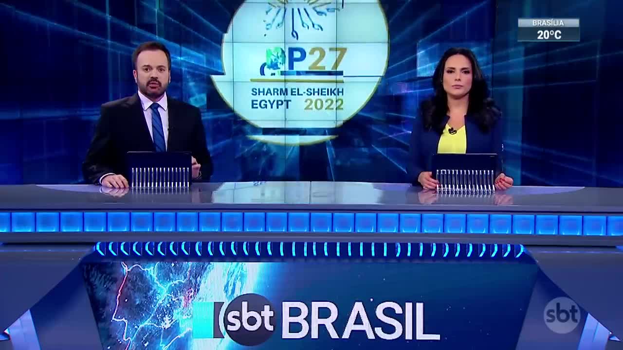 Lula se encontra com representantes no Egito | SBT Brasil (15/11/22)