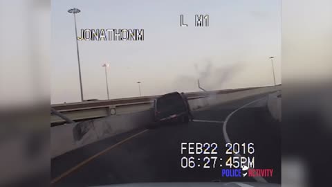 Officer Rescues Man From Burning SUV