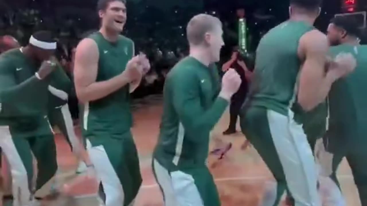 Bucks were dancing pregame. 🤣😂