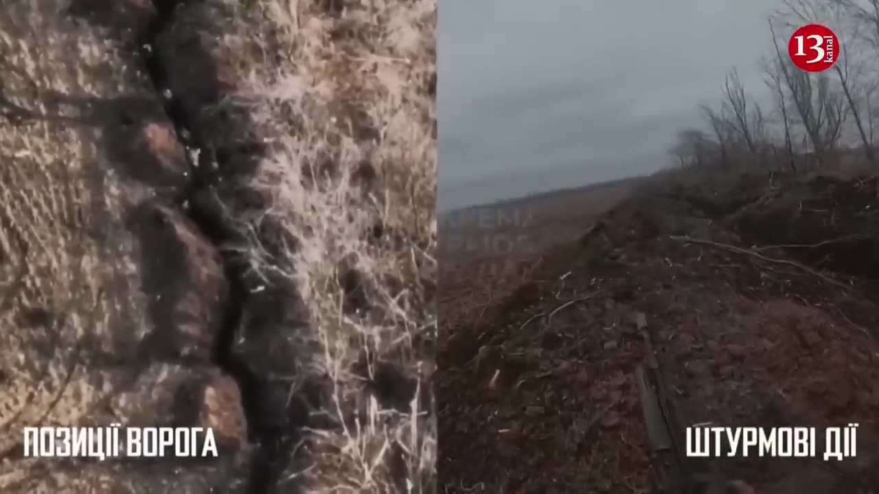 Ukrainian troops attack with small arms the trench with large number of "Wagner" soldiers