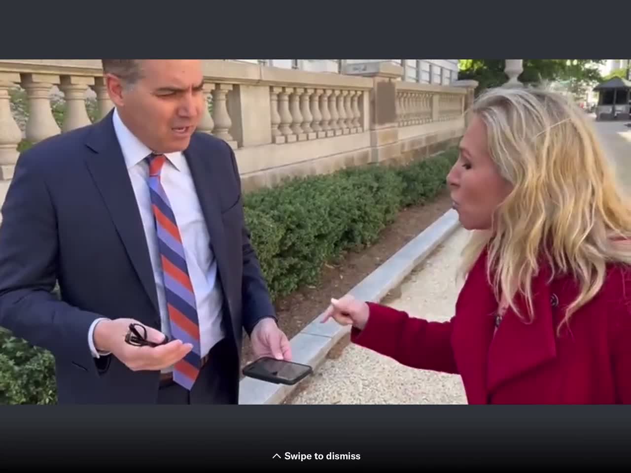 GA Rep MTG Marjorie Taylor Greene to CNN’s Jim Acosta’s face You’re a liar