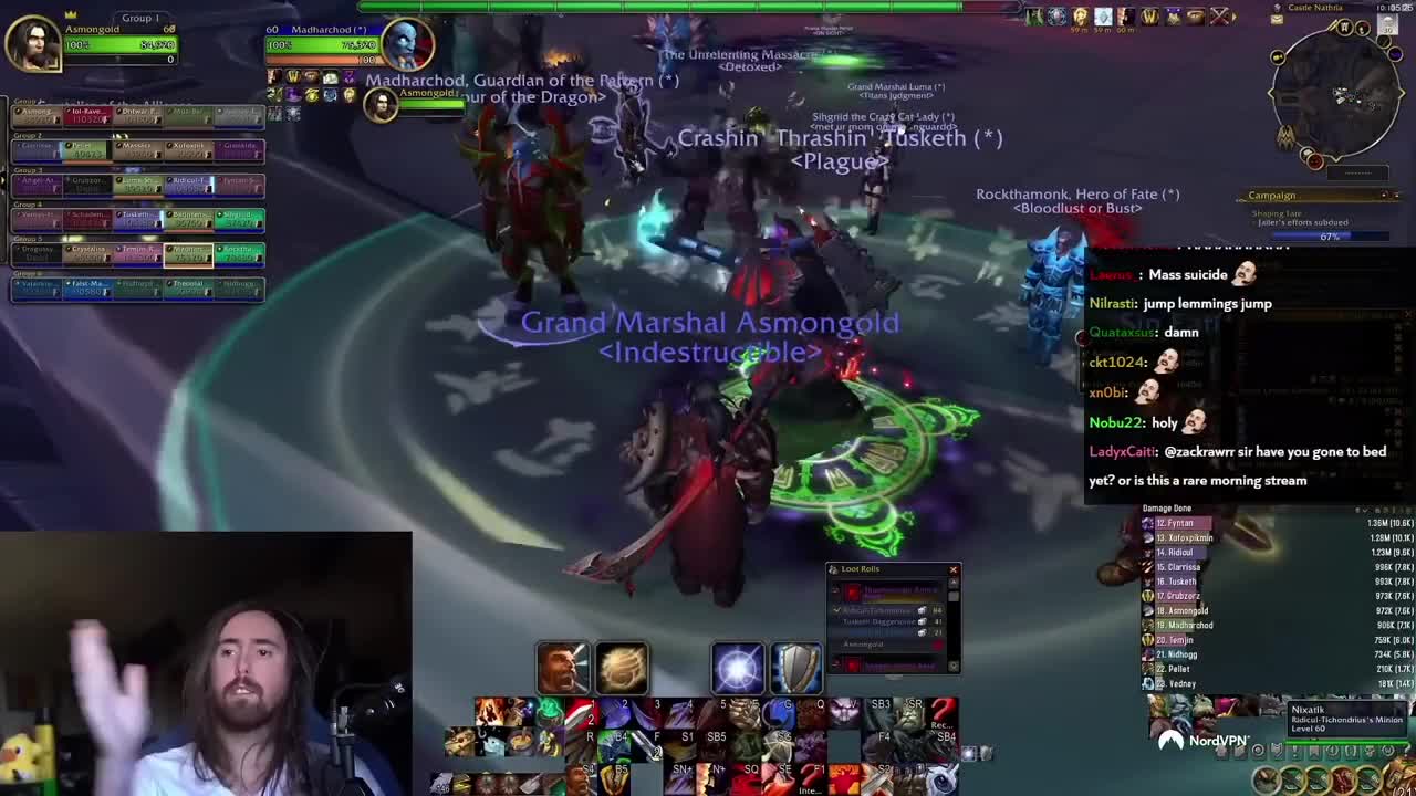 WoW Player with 10000 Ping Joins Asmongold's Raid