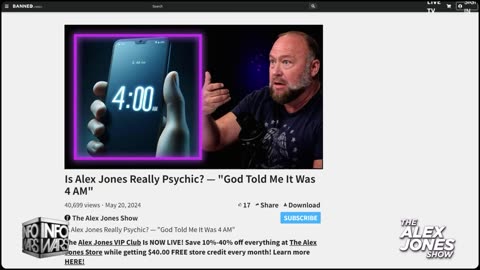 Alex Jones Predicted To The Exact Minute When Trump Would Declare Victory