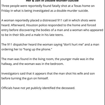 ‘Don’t Hurt Me’: Mom Frantically Called 911 Before Husband Killed Her & Son In Double Murder-Suicide