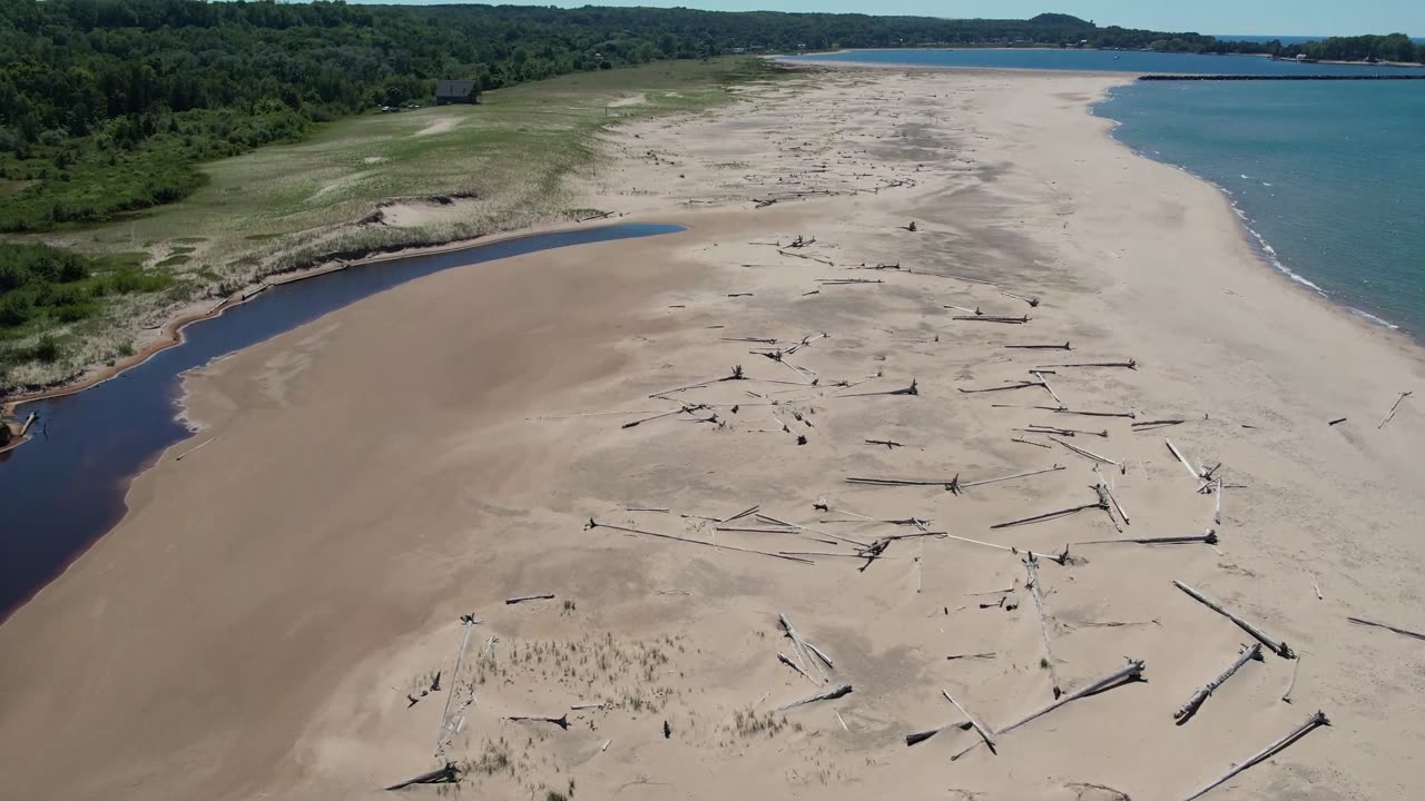 Ariel View of the Grand Marais 15th Annual Splash-In via what's left of Kahle Park