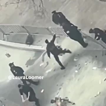 Max Azzarello as police tried extinguishing the flames on his body #TrumpTrial.